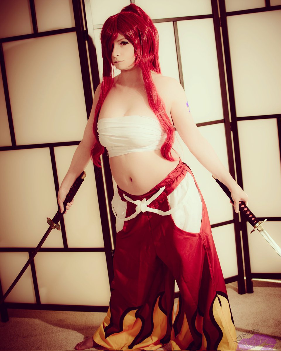 Channeling my inner Erza Scarlet in this iconic Clear Heart cosplay! 💖 Big  thanks to my supporters for the suggestion! 🙌 While I'm not *super* into  Fairy Tail, I couldn't help but, image size:960x1200