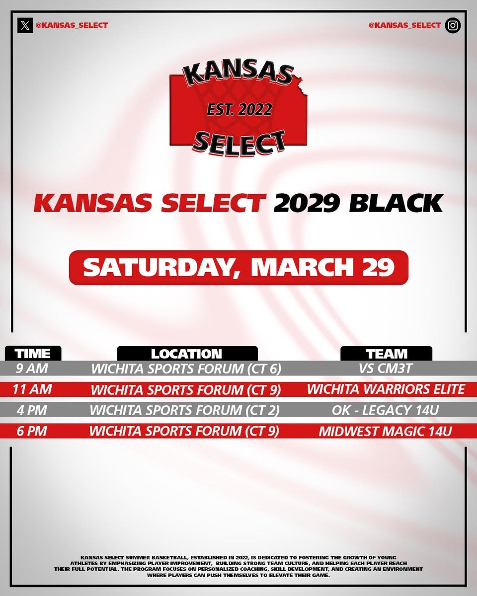 Opening weekend for our 2029 Black team this weekend at the Sports Forum!