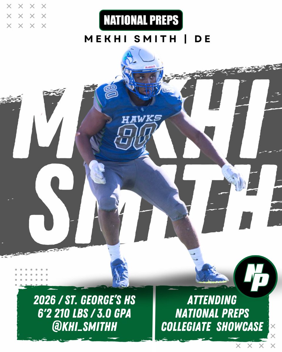 📢 NP Clients!!! 2026 DE <a href="/KHI_SMITHH/">Mekhi S.</a> is a #Must👀 on May 17th <a href="/NPShowcases/">National Preps Showcases</a> College Showcase. All State as a JR!!! Athletic, get off, can bend / loose hips and can play in a 2 pt or a 3 pt!!! #LFG!!! #WhyNP #Trusted #Exposure