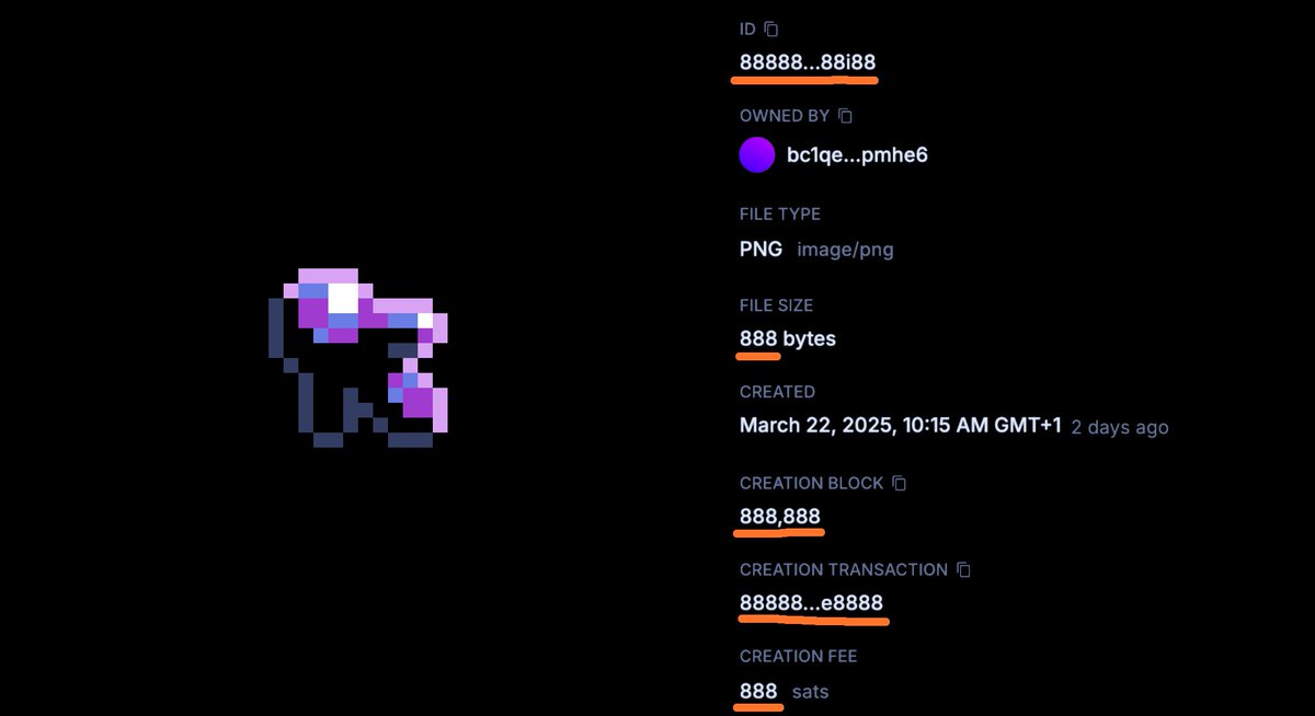 🌱Planetary Seeds Part 2🌱

💎96 alien seeds mined in block 888,888
🪐Reinscribed on top of Planetary Primes
🧮Brute-forced IDs starting with 888888
🤯888 byte file sizes and inscription cost
👁️Utility within The Seeker game

👇Here's how to get them:

A limited first batch of 36