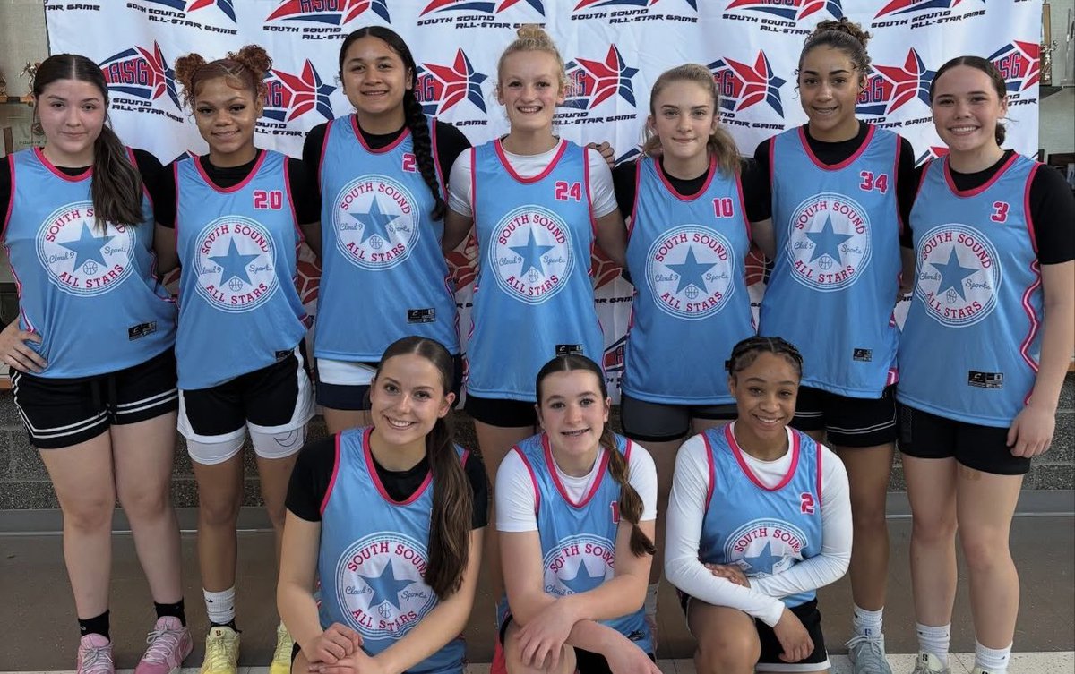 HoopsAuburn's tweet image. Congrats to our AHS Trojans who represented South Sound All Stars- Ari, Avery, Jayden & Keleesa (who could not play).
