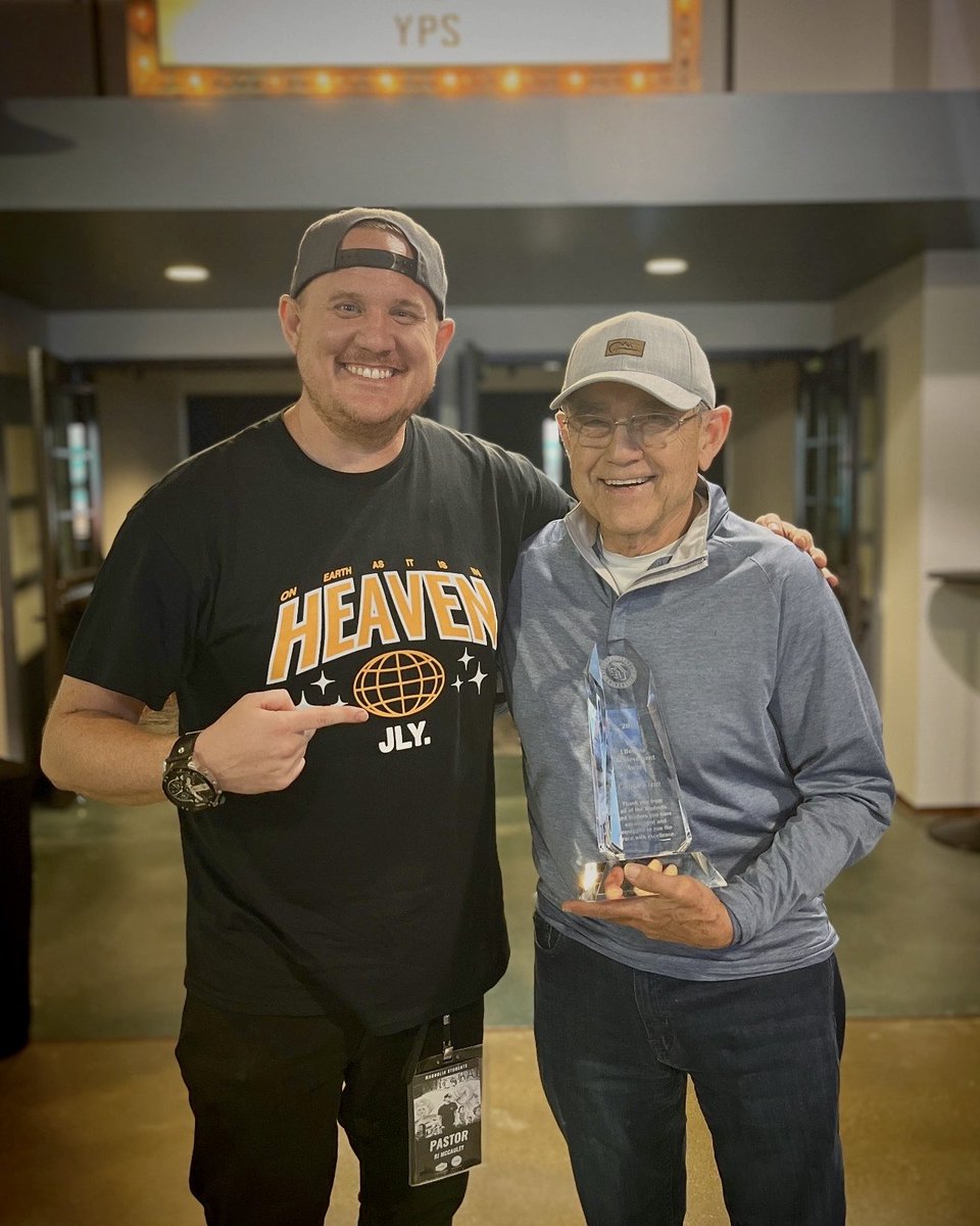 rj_mccauley's tweet photo. Congratulations to my friend and campus ministry legend, Chuck Klein! We nominated him for @slulead’s Lifetime Achievement Award for his five decades of youth evangelism and networking to reach every student and every school in America. 🏆 #YPS25 #CSBCTYH https://t.co/HwXxIWm8sm