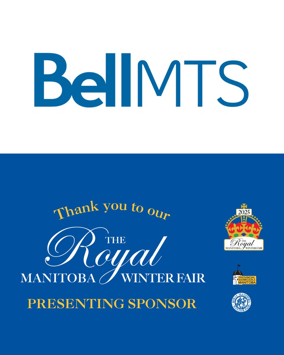 ProvincialEx's tweet image. A huge thank you to Bell MTS for being a presenting sponsor at this year's Royal Manitoba Winter Fair! Your support helps keep these incredible traditions alive. 🐴👏 #RMWF #ThankYou #BellMTS