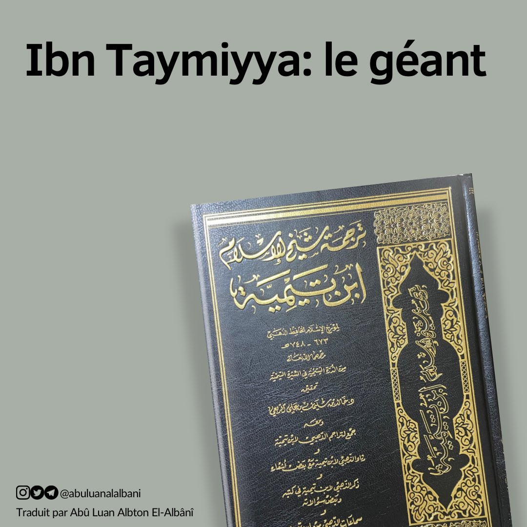 abuluanalalbani's tweet photo. Ibn Taymiyya: le géant https://t.co/UZhOGCOPPE