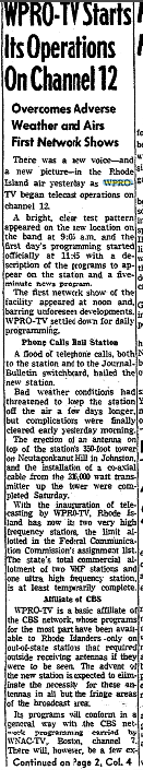 pjwiggs275's tweet image. This is a WPRO Channel 12 ad in the @projo from Sun Mar 27th, 1955 and today, @WPRI is celebrating it's 70th anniversary
@wpri12 @RPStevens1176 @TedNesi @tjdelsanto @tony_tpetrarca @mmontecalvotv @MelissaSardelli @ShannonHegy @provlib #WPRIat70