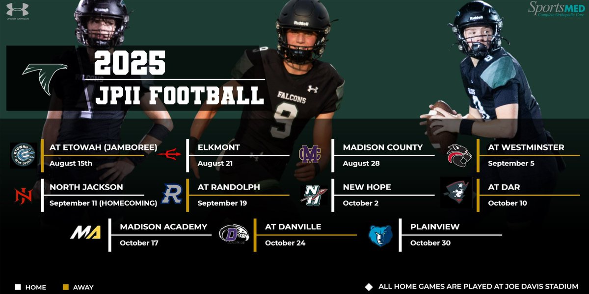 2025 JPII Football schedule