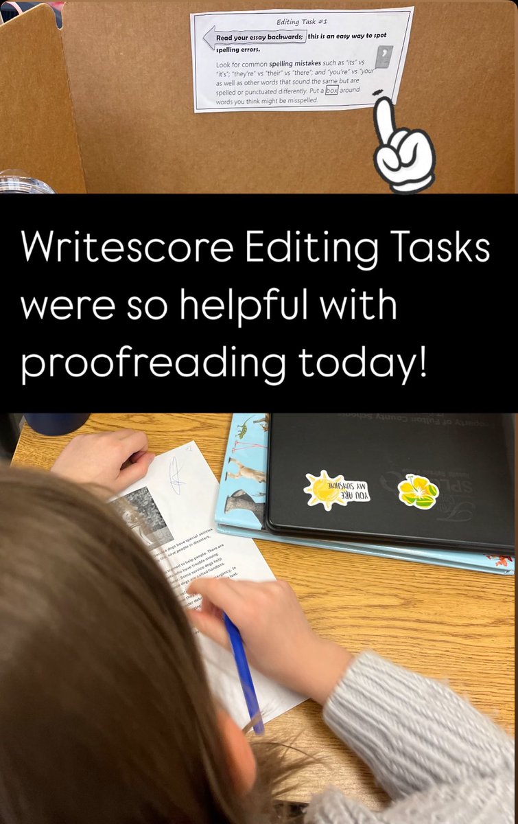 lets_adlearn's tweet image. The Writescore editing task cards were a great resource to help us edit our informational essays today! @mrshidock