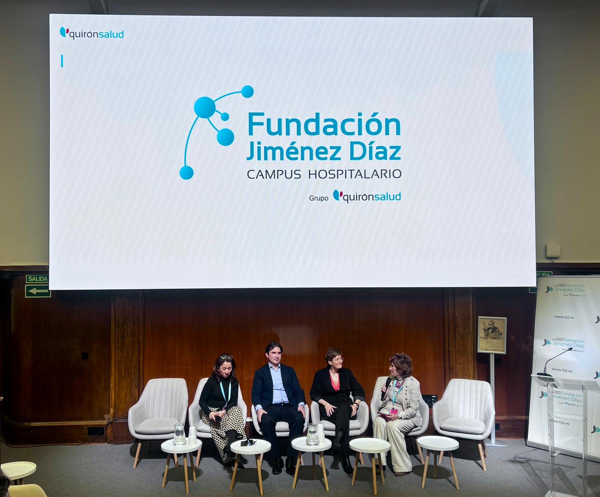 Fundación Jiménez Díaz (@hospital_fjd) on Twitter photo En la 1ª mesa redonda han participado <a href="/auroraherraiz/">Aurora Herráiz</a>, directora de #RSC de nuestro centro, María José Checa, subdirectora de Enfermería, el Dr. <a href="/fvillarleon/">Felipe Villar Álvarez</a>, jefe asociado del Servicio de Neumología, y la Dra. María del Pino Henríquez, directora de Sostenibilidad de <a href="/quironsalud/">quirónsalud</a> En la 1ª mesa redonda han participado <a href="/auroraherraiz/">Aurora Herráiz</a>, directora de #RSC de nuestro centro, María José Checa, subdirectora de Enfermería, el Dr. <a href="/fvillarleon/">Felipe Villar Álvarez</a>, jefe asociado del Servicio de Neumología, y la Dra. María del Pino Henríquez, directora de Sostenibilidad de <a href="/quironsalud/">quirónsalud</a>