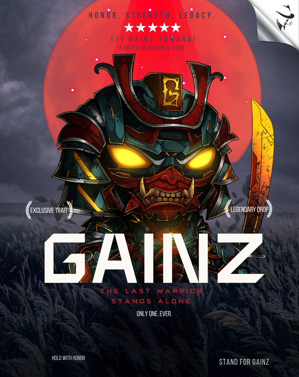 1/1  Samurai revealed
<a href="/GAINZNFTs/">GAINZ</a>