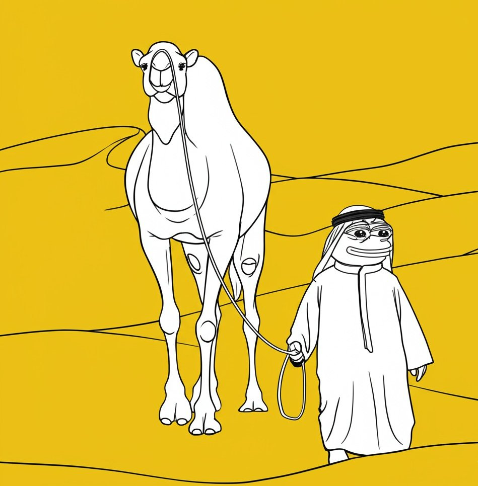 GmGning's tweet photo. When you wake up, ready to rule the desert kingdom, but it's just another Monday... 🏜️👑 #GMGN https://t.co/Y2ErEc014f