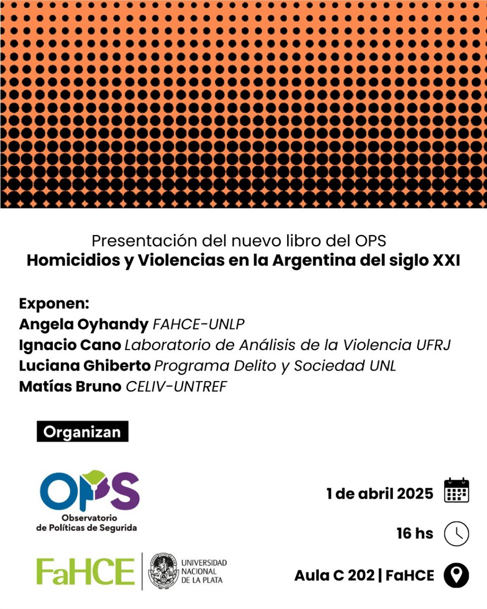 El martes 1 de abril presentamos en la <a href="/fahce/">FaHCE</a> un libro del <a href="/ops_fahce/">Observatorio de Políticas de Seguridad</a> que presenta datos sobre un tema plagado de desinformación.
