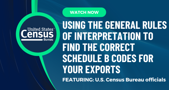 DavidMarkNoah's tweet photo. Thanks to everyone who joined us for our webinar—Using the GRI to Find the Schedule B Codes for Your Exports—and to the U.S. Census Bureau for sharing their expertise. Missed it? It's not too late. Watch on-demand now! #productclassification
https://t.co/9gqFFHw5y7 https://t.co/frLqFqIxn1