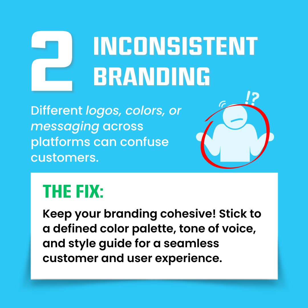 BootstrapVT's tweet image. These common slip-ups could be costing you engagement and conversions—but don’t worry, we’ve got the fixes! 

What’s the biggest marketing mistake you’ve seen? Let us know in the comments!

#MarketingTips #BrandingMistakes #SocialMediaStrategy #MarketingFails