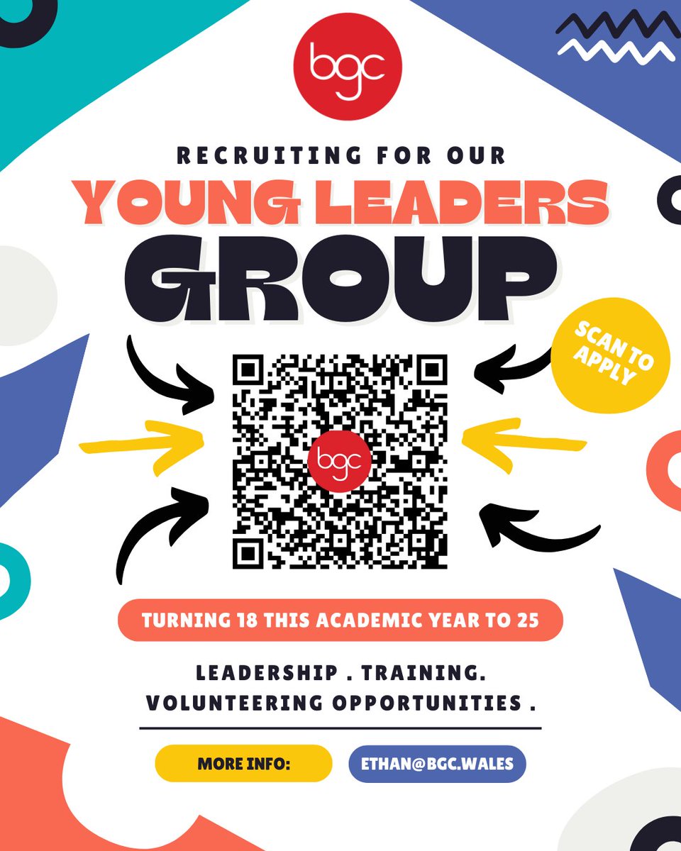 Really excited to be launching our Young Leaders Group!

Developing leadership skills, training, and volunteer opportunities to impact their communities

Interested? Scan the QR code to apply and for more information 

Massive thanks to <a href="/TNLComFund/">The National Lottery Community Fund</a> funding for making this happen