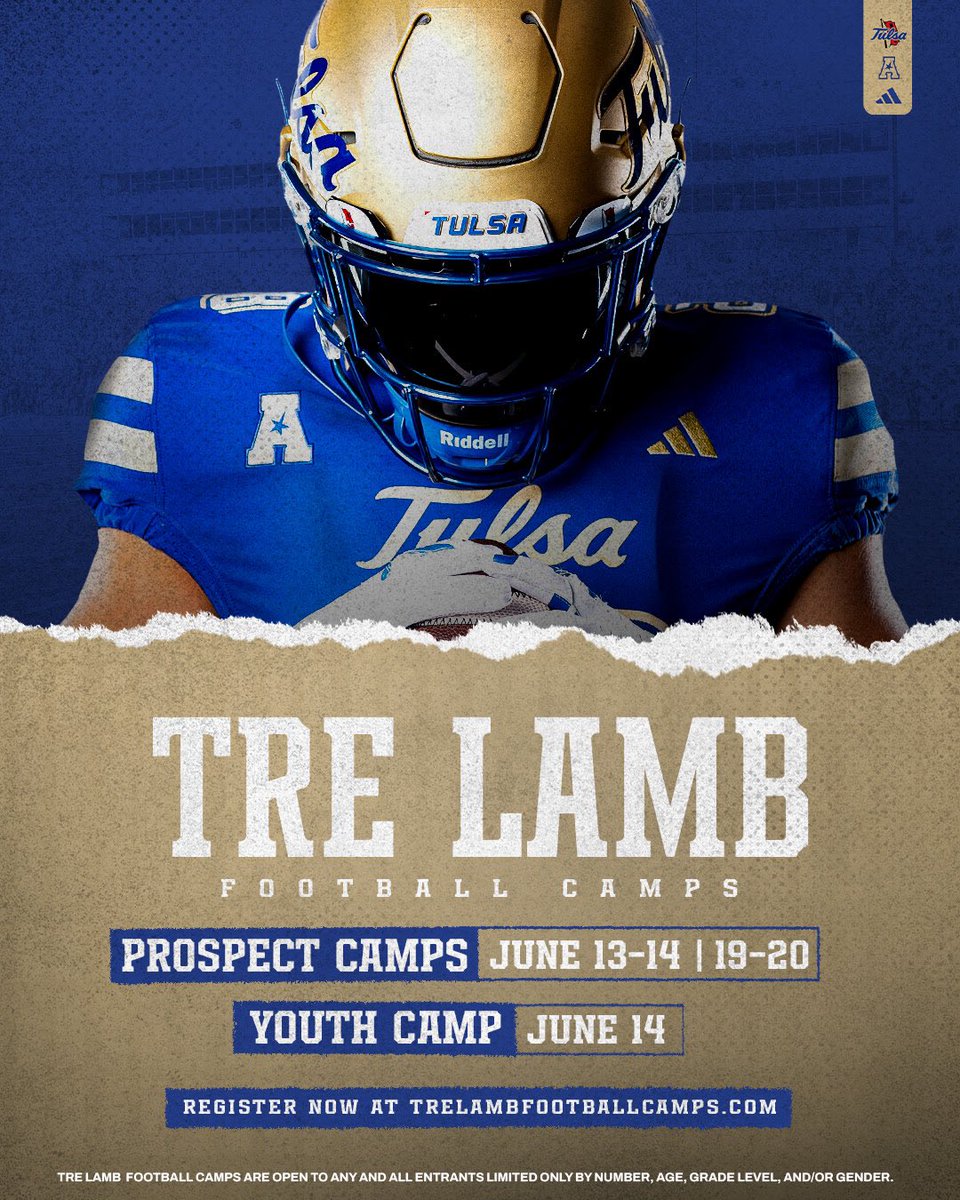 LeviHadachek's tweet photo. Thanks for the camp invite!

@TulsaFootball 
@AndrewLee_CFB https://t.co/4jB62JHIOZ