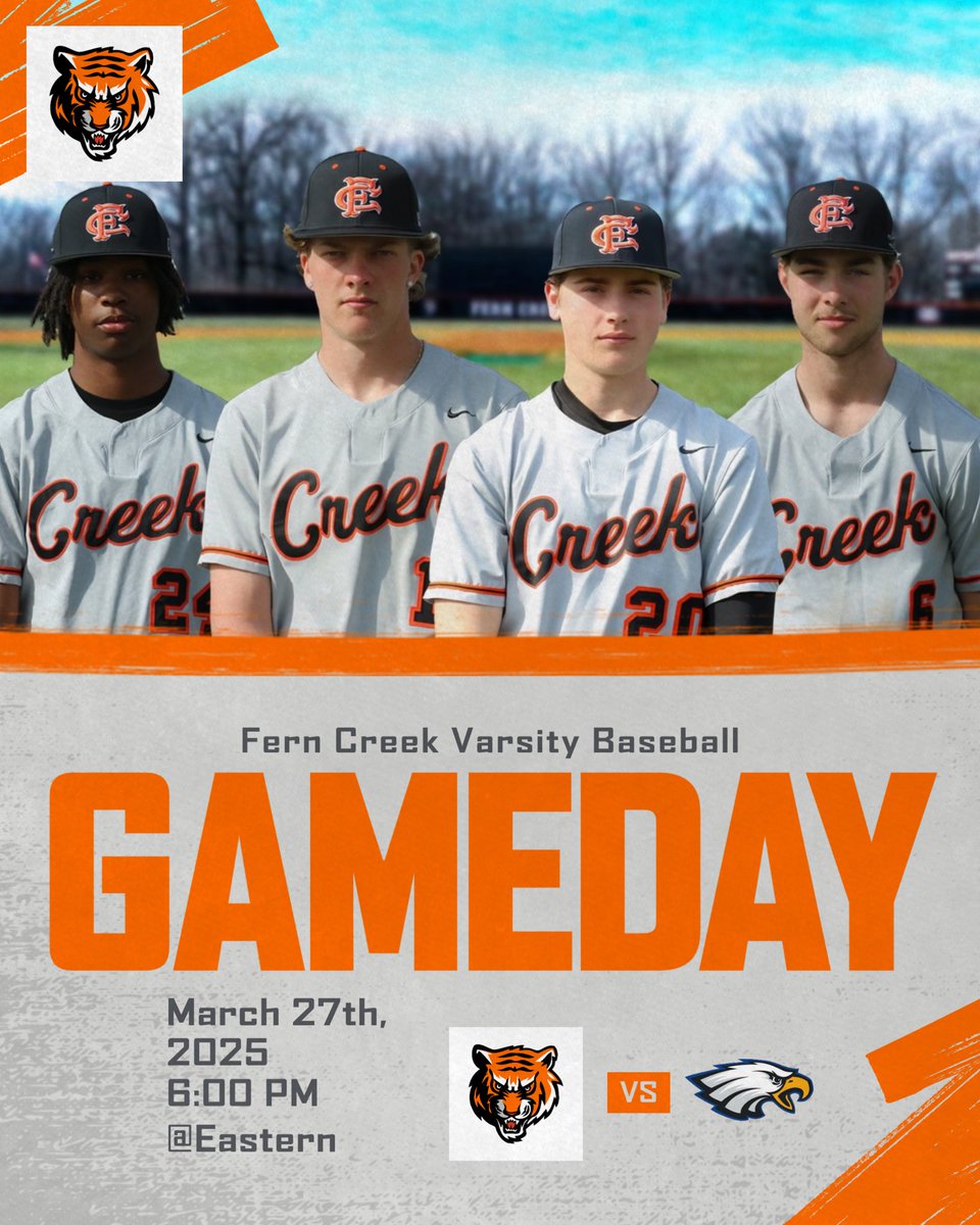 🟠⚫️GAME DAY🟠⚫️
6:00pm First Pitch on the road <a href="/EHSEaglesBBall/">Eastern HS Baseball</a> 
#Compete #Creek