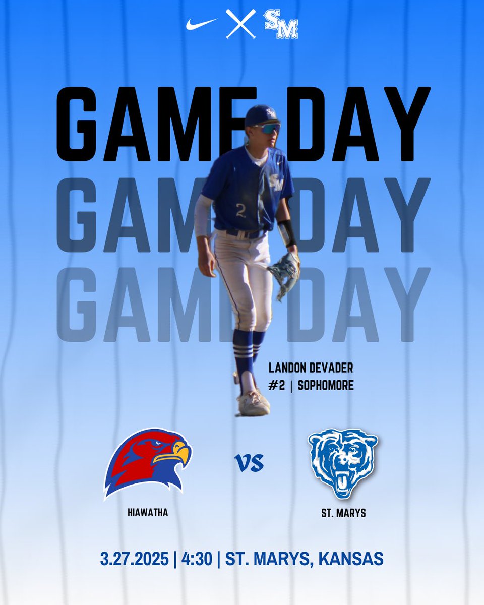 🗣️Opening Day 🐻⚾️

🆚 Hiawatha <a href="/usd415/">USD 415 - Hiawatha</a> 
⌚️4:30
📍St. Marys, KS
🔗 web.gc.com/teams/UMwZIZkH…