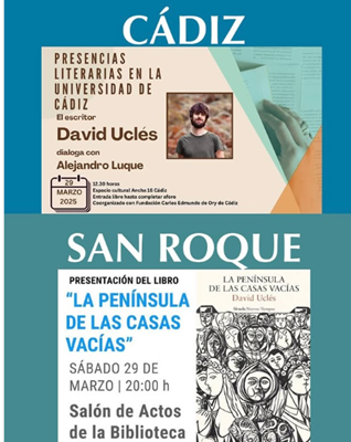 edicionesiruela's tweet image. Gaditanos, gaditanas, ¡tenéis una cita!

Este sábado @daviducles_ presenta LA PENÍNSULA DE LAS CASAS VACÍAS:
#Cádiz 🗓️ 12:30 h. 📍 @univcadiz. lc.cx/kjeaLf
#SanRoque 🗓️ 20 h. 📍 Edificio Diego Salinas. lc.cx/kKGmu9