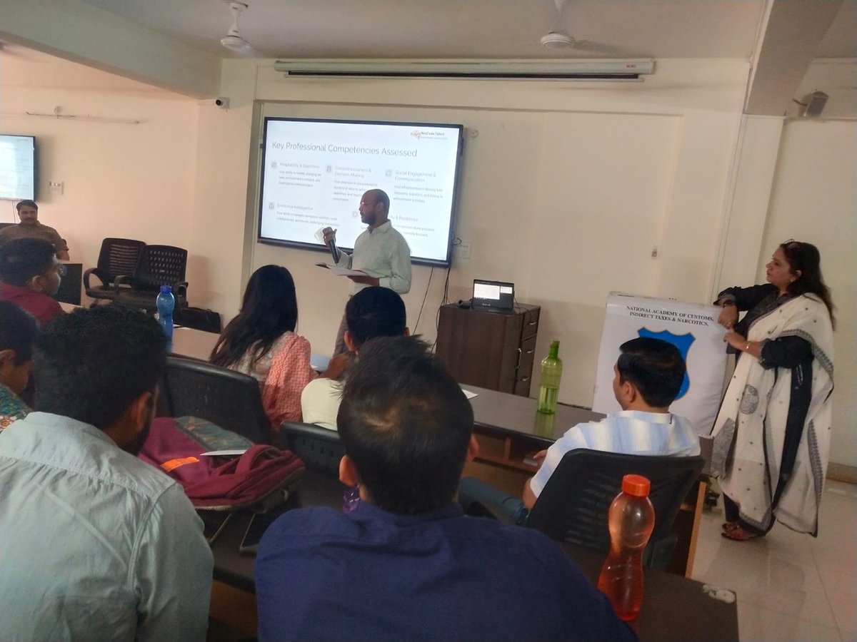 BhopalNacin's tweet image. NACIN ZC Bhopal successfully concluded the first-ever psychometric analysis of trainee officers under 'Constant Learning' with @NeuCodeTalent in 2 phases! After impactful coaching, participants gave a standing ovation. What a journey! #ConstantLearning