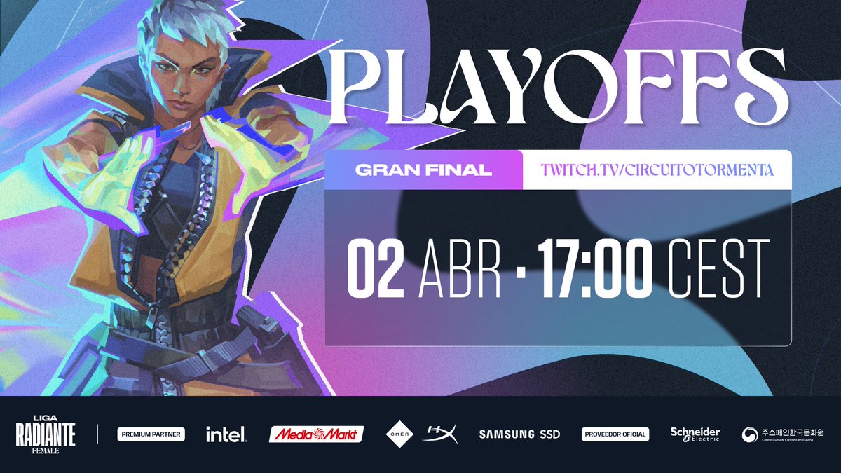 Circuito Tormenta | VALORANT (@tormentavales) on Twitter photo ¡El miércoles 2 de abril disfrutaremos de la Gran Final de la Liga Radiante Female!
Se decidirá el equipo ganador entre <a href="/TeamGalaga/">Team Galaga</a> Kitsune y <a href="/MelillaTitans/">Melilla Titans</a>💥
¡Os esperamos a partir de las 17:00h con los #PlayoffsRadianteFemale! ¡El miércoles 2 de abril disfrutaremos de la Gran Final de la Liga Radiante Female!
Se decidirá el equipo ganador entre <a href="/TeamGalaga/">Team Galaga</a> Kitsune y <a href="/MelillaTitans/">Melilla Titans</a>💥
¡Os esperamos a partir de las 17:00h con los #PlayoffsRadianteFemale!