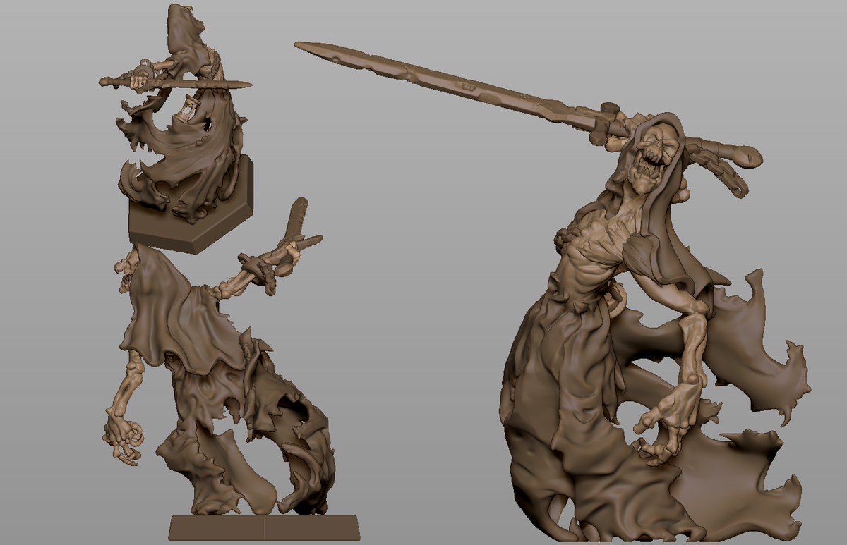 Nickey's Miniatures (@nickeyshatchery) on Twitter photo Always liked this dynamic pose I sculpted for one of the first Hollow Ones a while back so I'm doing a new one with a sword instead of scythe and some additional adjustments.
#miniatures #3dprinting #ttrpg #nighthaunts Always liked this dynamic pose I sculpted for one of the first Hollow Ones a while back so I'm doing a new one with a sword instead of scythe and some additional adjustments.
#miniatures #3dprinting #ttrpg #nighthaunts