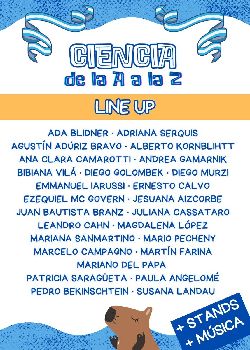 Es difícil organizar Ciencia de la A a la Z. Somos poca gente haciendo todo a pulmón. Por eso, les pedimos ayuda para que sea un éxito.

Necesitamos que todo el mundo se entere. Difusión en grupos, en redes, contactos con medios... Todo suma. 

Gracias 💜