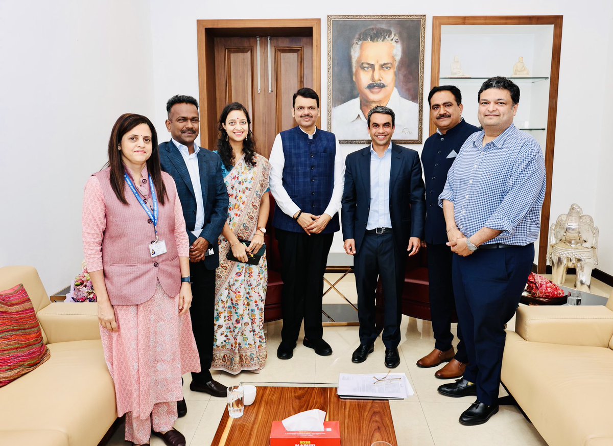 Great pleasure meeting with the most dynamic Chief Minister <a href="/Dev_Fadnavis/">Devendra Fadnavis</a> ji in Mumbai today.

MH is on fast track development under his leadership and going to play significant role in #ViksitBharat2047 
<a href="/narendramodi/">Narendra Modi</a> 
<a href="/CMOMaharashtra/">CMO Maharashtra</a> 
<a href="/PMOIndia/">PMO India</a> 
<a href="/investindia/">Invest India</a>
