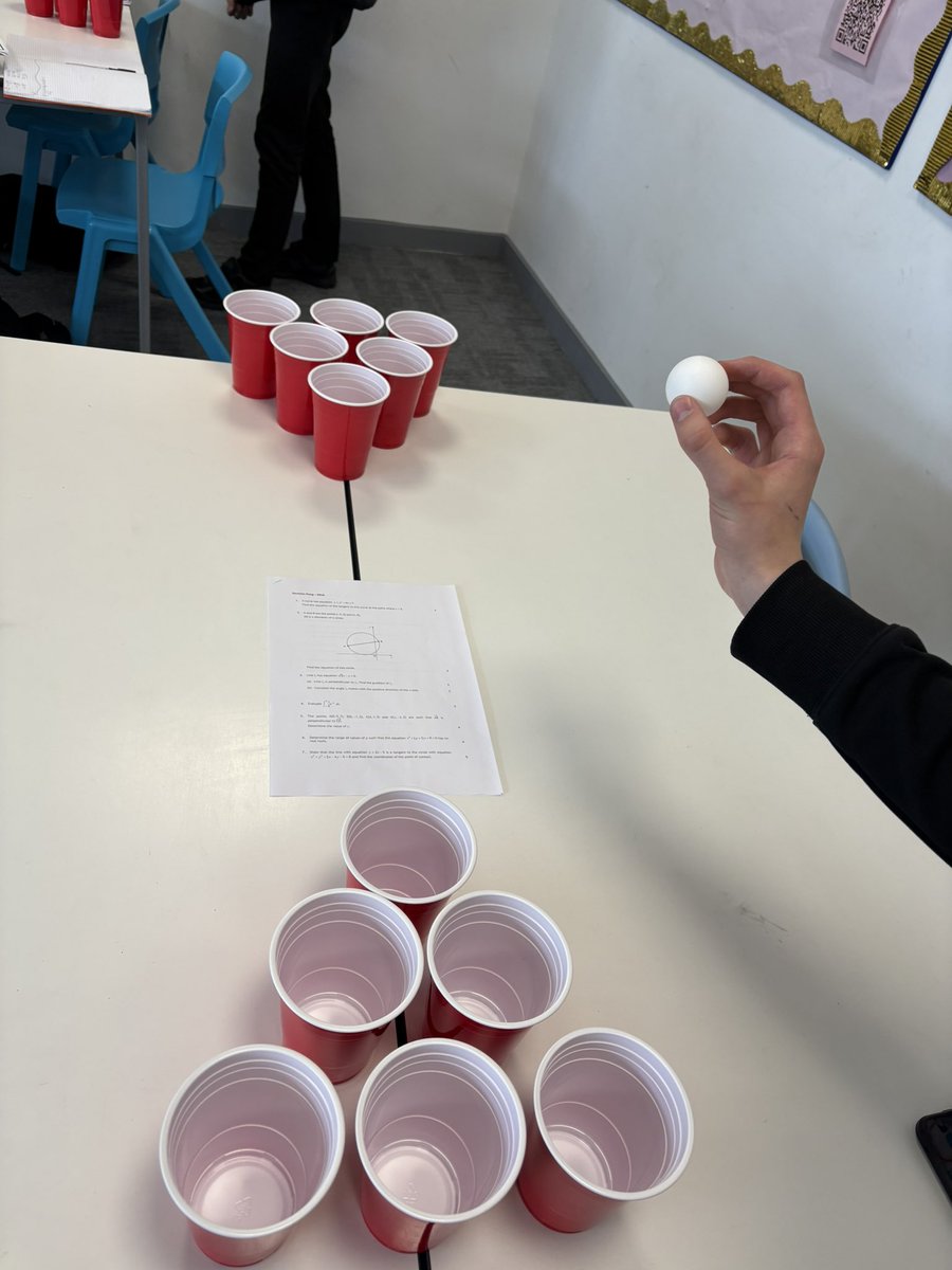 Miss__Richy's tweet photo. S3, National 5 and Higher pupils revising with a game of Maths Pong!🏓 https://t.co/9gAzSvUSd0