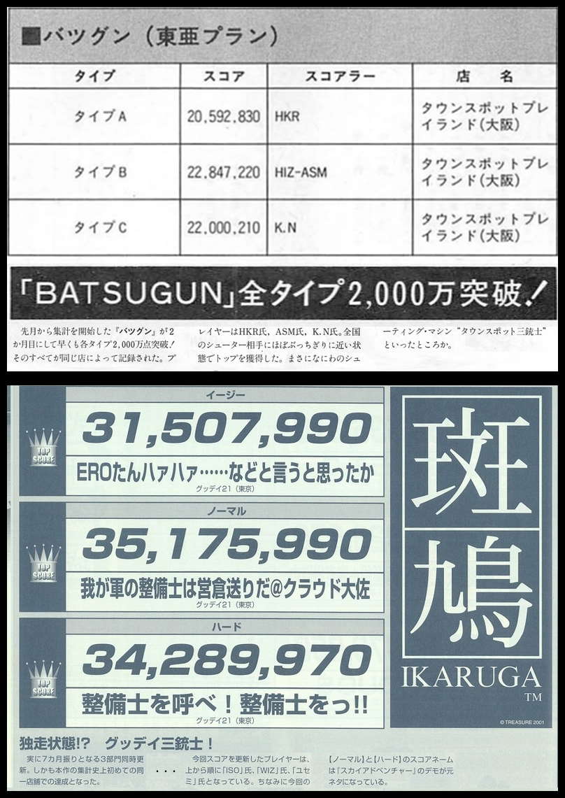 ハイスコア集計店の三銃士ネタｗ