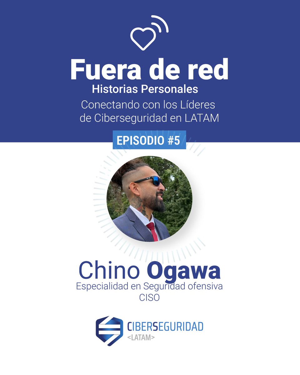 Ya esta disponible la nueva historia de "Fuera de red, historias personales"   
Bienvenido Chino Ogawa <a href="/chinoogawa/">Battōsai (緋村抜刀斎)</a> 
ciberseguridadlatam.com/fuera-de-red/c…