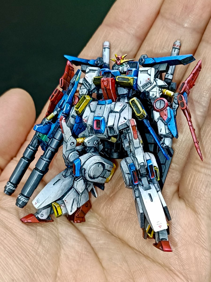 ガンダムアーティファクト ZZガンダム イラスト塗りで完成しました