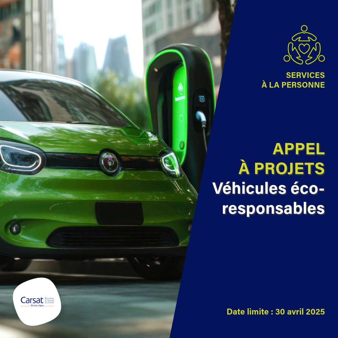 🚘Services à la personne : candidatez à notre appel à #projets avant le 30/04 !

Intitulé "Véhicules écoresponsables", il vise à améliorer la qualité de vie au travail des intervenants à domicile en sécurisant les déplacements.✅

➡️Nos appels à projets : bit.ly/39P2VJRLa