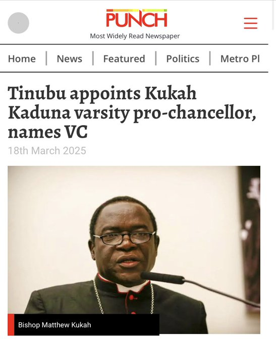 nwaubor's tweet photo. -March 17th, Tinubu gives appointment to Bishop Kukah
-March 25th, Bishop Kukah moves from critic to advocate of Nigerian Democracy.
The problem with Nigerian Christianity is Christian Leaders serve their bellies, preach prosperity & lead the flocks astray.
#JudgementComing https://t.co/DWd3jNY464