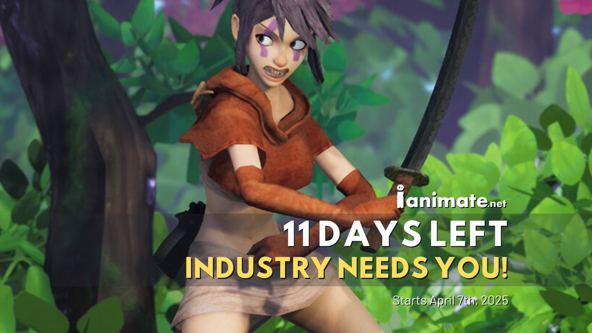 iAnimate's tweet image. Time's ticking—only 11 days left! Enter the animation industry with techniques studios want. Ignite your talent. Courses start April 7th—secure your spot now! ianimate.net/apply

 #remotelearning #onlineanimationschool
