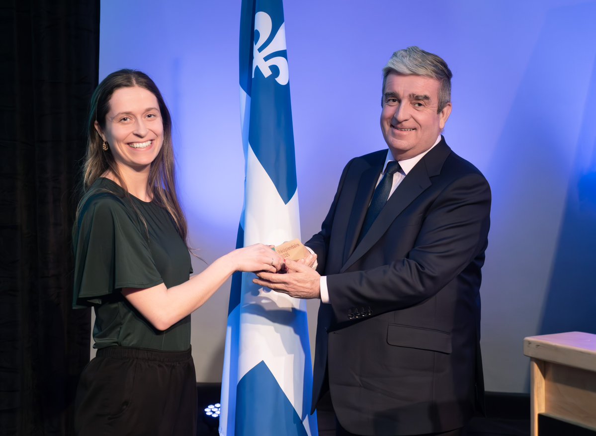 MRIF_Quebec's tweet image. Toutes nos félicitations à la première lauréate du #PrixEngagementSolidarité, Arianne Provost-Savard. 👏 Nous soulignons sa contribution exceptionnelle à la solidarité internationale et à la promotion d’un monde plus juste et égalitaire. 💙🌍
Plus d'info➡️ quebec.ca/nouvelles/actu…