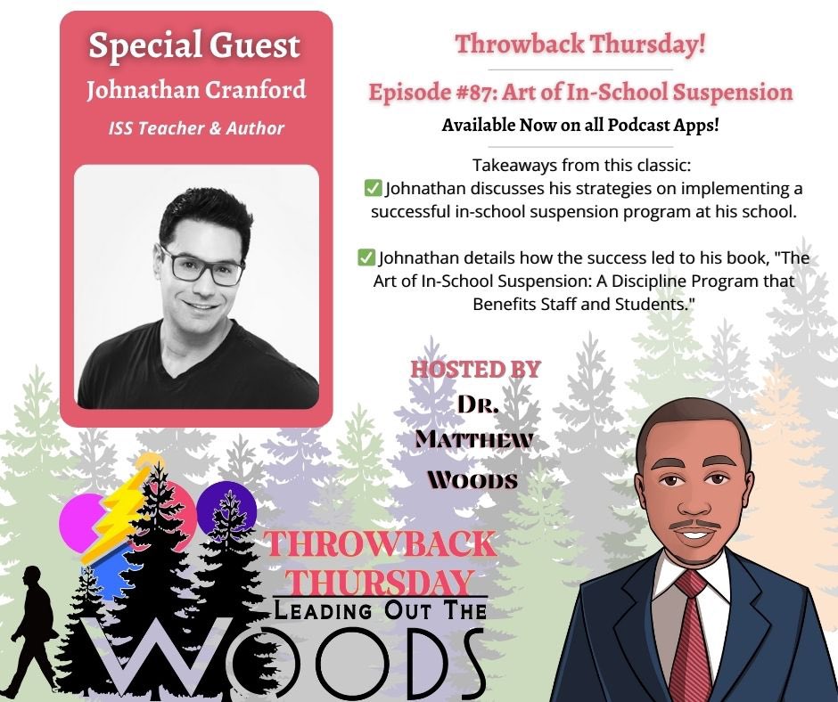 woodfromawoods's tweet photo. Throwback Thursday!
Title: Art of In-School Suspension featuring Johnathan Cranford

👉 Tune in now https://t.co/tGawxs6CP3

#k12 #education  #ThrowbackThursday #LeadingOutTheWoods #schools #teacher #educator #principal #BehaviorExpectations #ISS #positivesupport #discipline https://t.co/y85QcBUFu0