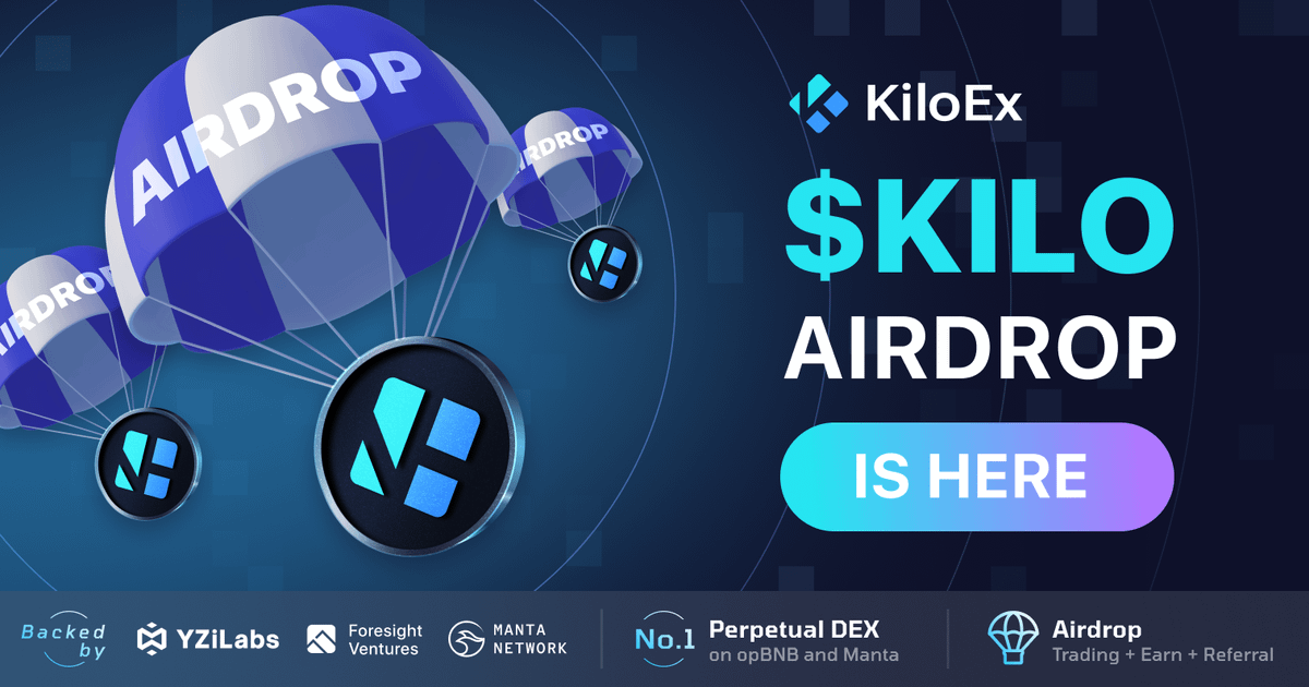 It’s time – $KILO claiming window is now open.

Claim your $KILO airdrop here:
app.kiloex.io/airdrop/claim

KiloEx is the fastest decentralized perpetual DEX with high leverage and self-custody management.

The $xKILO staking system is also live. Start staking and earn rewards today!