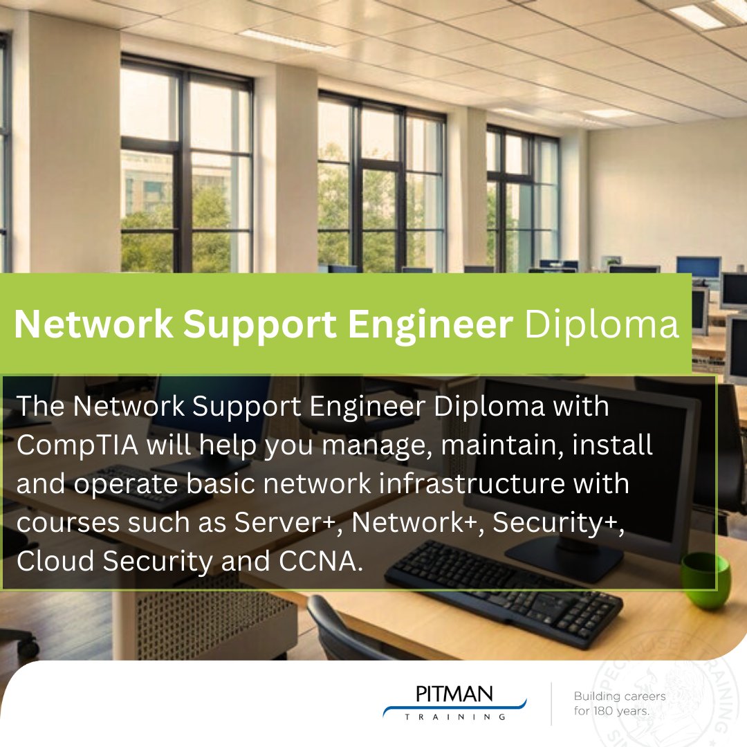 Pitman Training Dublin-Swords (@pitmanswords) on Twitter photo If you are looking for a challenging new role where your skills are always in demand, our Network Support Engineer Diploma could be the ideal choice for you! Start your journey with us today!
βοΈ swords@Pitman-training.com βοΈ018404075 opt 2 π
Book here: ow.ly/SNjO50PheKt If you are looking for a challenging new role where your skills are always in demand, our Network Support Engineer Diploma could be the ideal choice for you! Start your journey with us today!
βοΈ swords@Pitman-training.com βοΈ018404075 opt 2 π
Book here: ow.ly/SNjO50PheKt