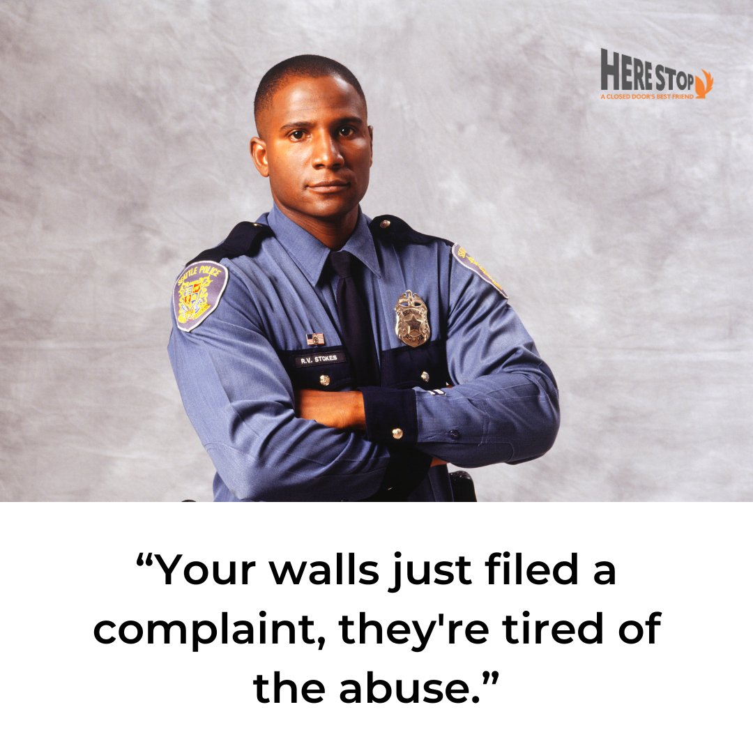 HereStopUSA's tweet image. Another day, another near-miss for your poor walls. 

Scratches, dents, and doorknob attacks? 

Not on HereStop’s watch! 

Call in the Wall Police and keep your walls looking flawless. 

Get yours at herestop.com

#WallPolice #HereStopProtection #SaveYourWalls