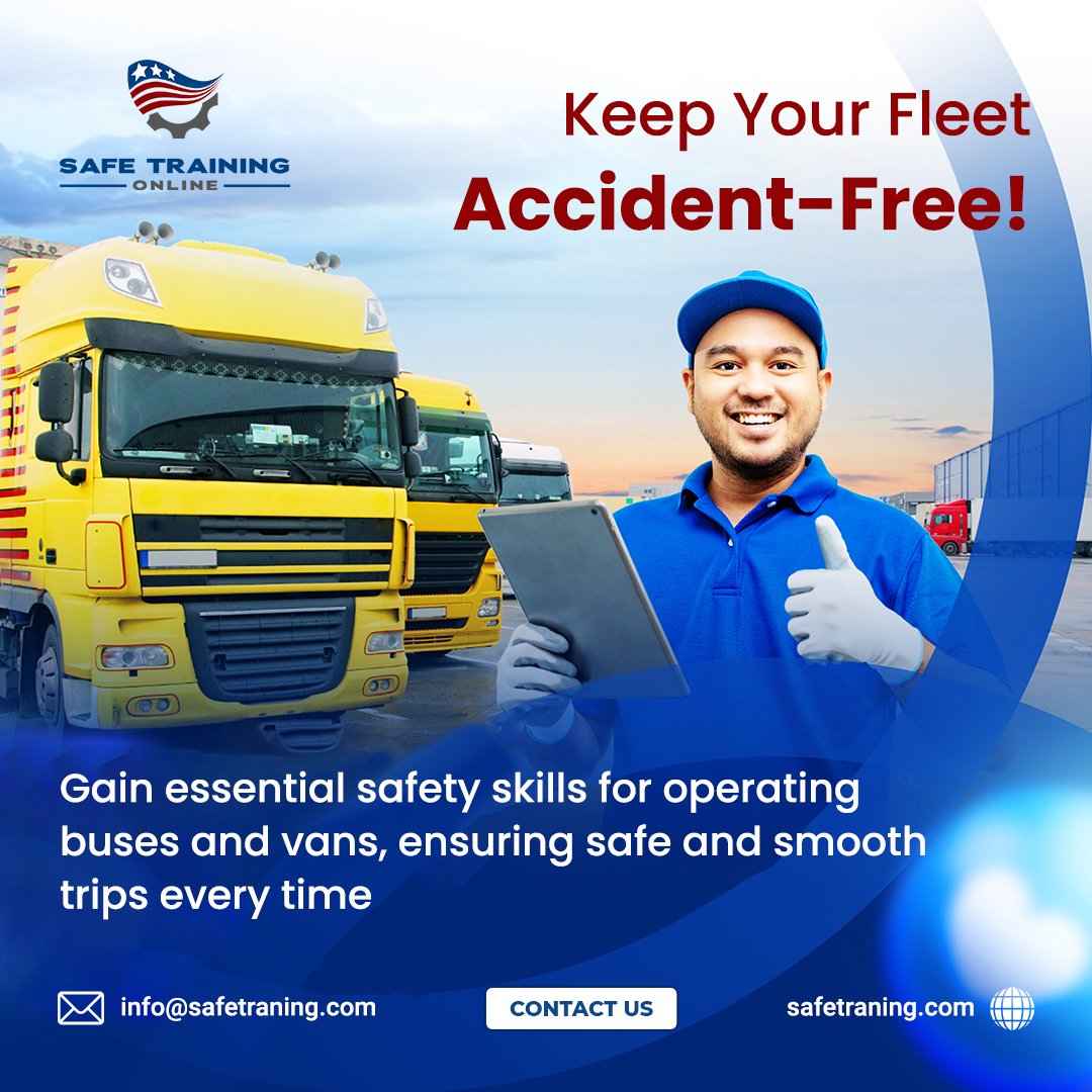 SAFETrainingOn1's tweet image. 📢 Master safety skills for buses &amp;amp; vans! Ensure smooth, accident-free trips every time. 🚍✅
#FleetSafety #BusDriverTraining #VanSafety #DefensiveDriving #RoadSafety #TransportationSafety #SafeDriving #DriverTraining #FleetManagement #AccidentPrevention #VehicleSafety