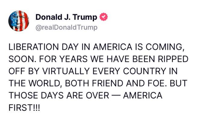 GuntherEagleman's tweet photo. Liberation day is coming! https://t.co/LEH3vvl8th