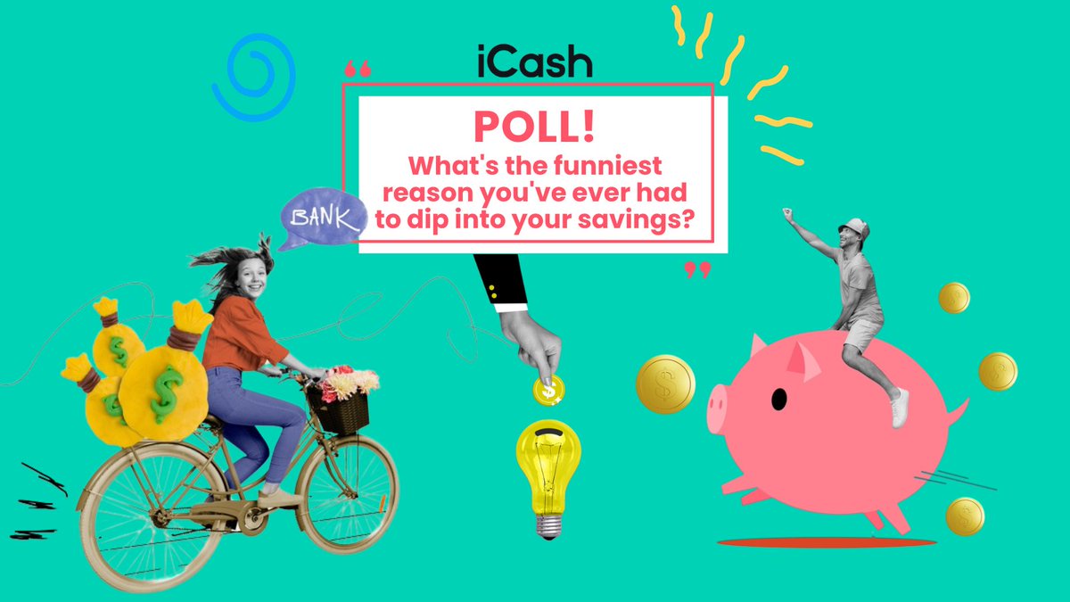 iCASH_ca's tweet image. ✅ QUICK POLL! ✅
What's the funniest reason you have ever had to dip into your savings? 😂
Let us know in the comments below! 👇

#polltime #quickpoll #poll #iCash #funtimes #ThrowbackThursday #PollFun #iCanWithiCash
(Legal Disclaimers in bio)