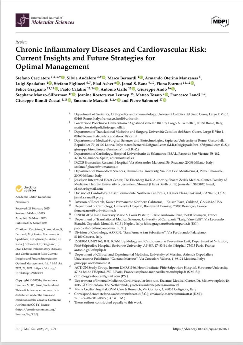 SABOURETCardiologist (@sabouretcardio) on Twitter photo #Cardiotwitter #Inflammation #ChronicInflammatoryDiseases. ☀️Thanks to all especially to <a href="/stecacMD/">Stefano Cacciatore, MD</a> and Silvia Andaloro who led this project. #Cardiotwitter #Inflammation #ChronicInflammatoryDiseases. ☀️Thanks to all especially to <a href="/stecacMD/">Stefano Cacciatore, MD</a> and Silvia Andaloro who led this project.