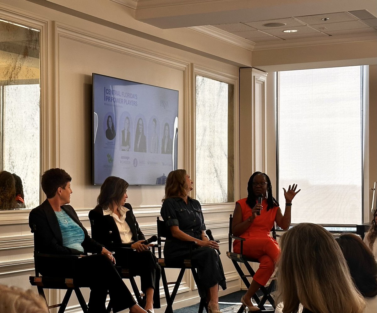 A great <a href="/PRSA/">PRSA</a> Orlando panel w/ “Central Florida’s PR Power Players” this morning. Thanks to @wendyjarel <a href="/jbisbee/">Jennifer Bisbee</a> <a href="/prfirmorlando/">Laura E. Richeson, APR</a> <a href="/MicheleLPlant/">Michele Plant</a> and
Cristina M. Calvet for sharing your experience and insights. A great takeaway: “Your results speak for themselves.” #PR