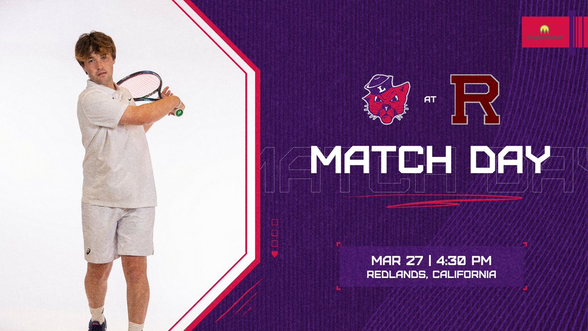 Taking on the Bulldogs! 😼🎾🟣

🆚 Redlands Bulldogs
📍 Redlands, California
⏰ 4:30 p.m.

#RollCats | #d3tennis