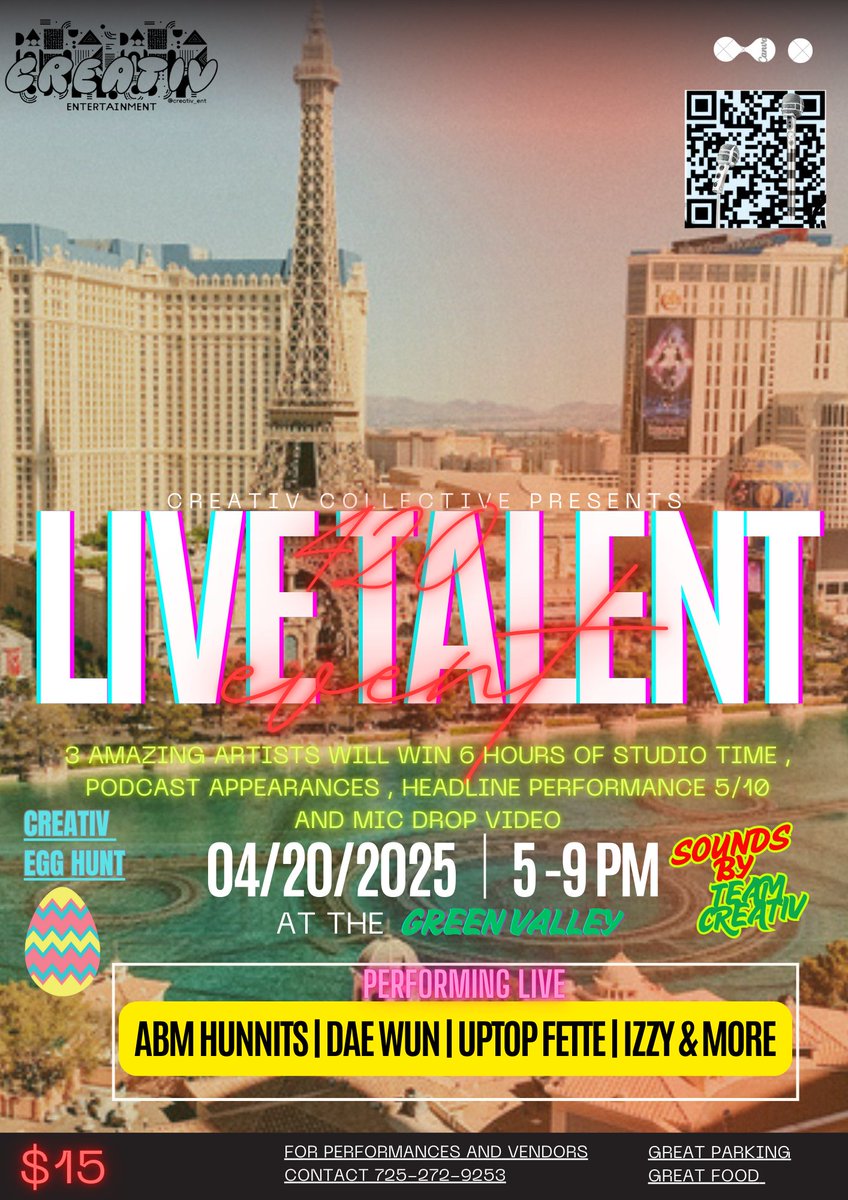 UpTopUniversity's tweet image. LAS VEGAS APRIL 20th |CREATIV 4/20 DAY CONCERT |5-9PM Hosted By @whoizfette