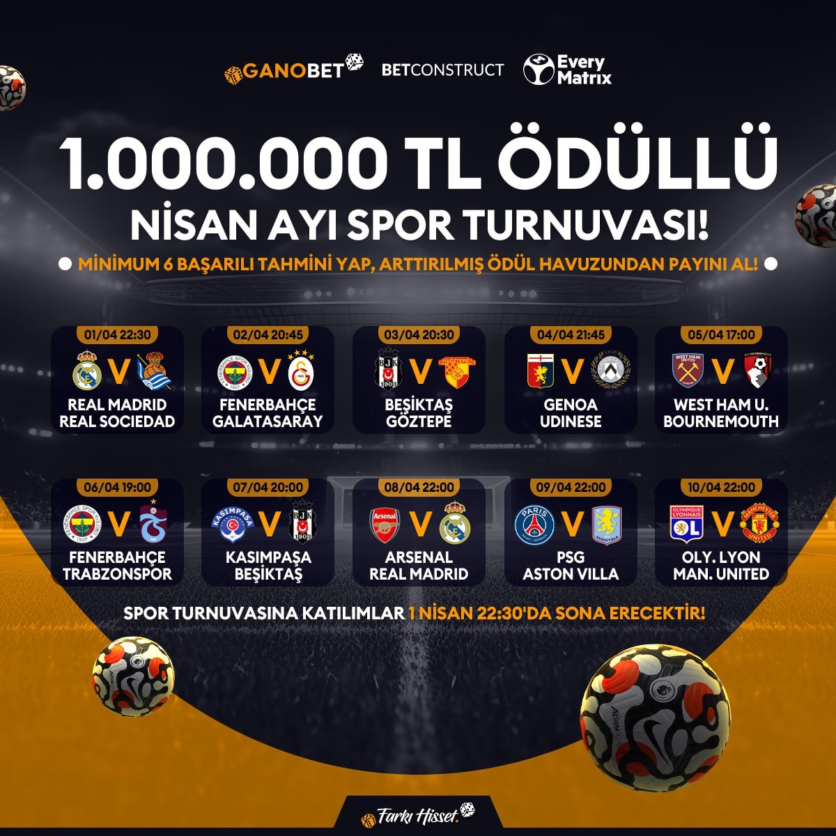 GANOBET TWİTTER RT ETKİNLİĞİ
Yapman gerekenler;
RT Yap
3 Arkadaşını etiketle
Kullanıcı adını gönderinin altına yaz

500₺ Pragmatic Play Bonusu Senin Olsun!

Son 30 gün içerisinde ve son sm ödülünüzden sonra 500TL yatırımınız olması gerekmektedir
Son Katılım 27 Mart 23:59