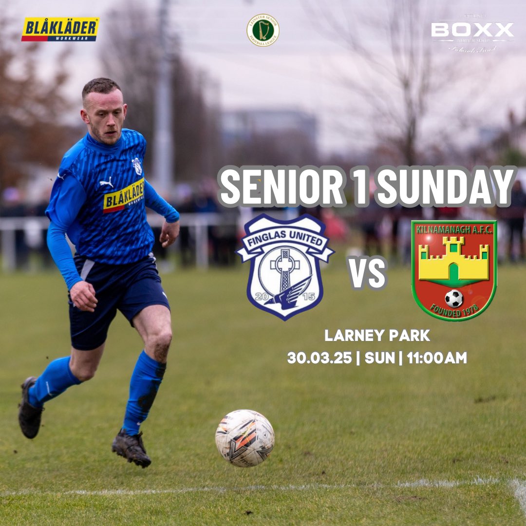 🔵 | 𝗞𝗶𝗹𝗻𝗮𝗺𝗮𝗻𝗮𝗴𝗵 (𝗛)

We’re back in Larney Sunday morning to face <a href="/Kilnamanagh_AFC/">Kilnamanagh AFC</a> afc👊🏻

Live updates here on ‘𝐗’📲

<a href="/LSLLeague/">Leinster Senior League</a>