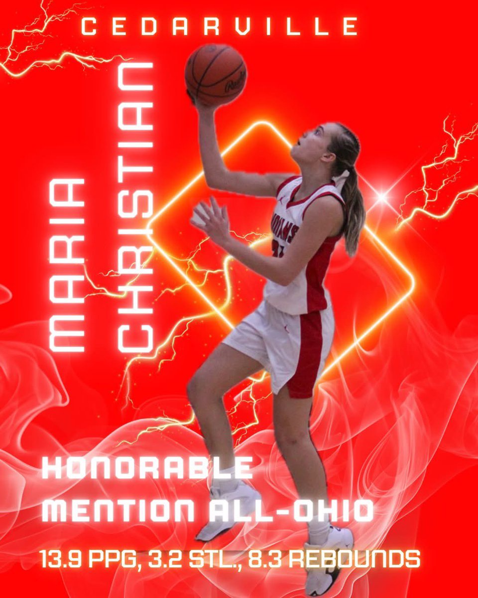 CedarvilleIndi2's tweet image. Congrats to Maria Christian for getting Honorable Mention All-Ohio!