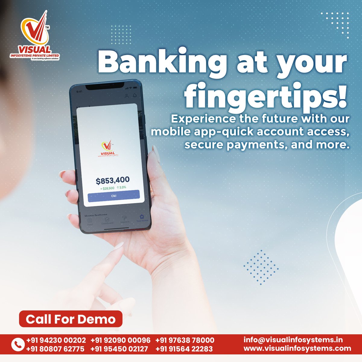 visualbnk's tweet photo. Banking at Your Fingertips: The Future of Personal Finance...

Customer support chat or helpline.
+918080762775,9423000202,9209000096,9763873000,9763878000,8080342437,9545002127,9730070680,9545002127.
https://t.co/1YXfY2sS31 https://t.co/eGNGCu8QSG